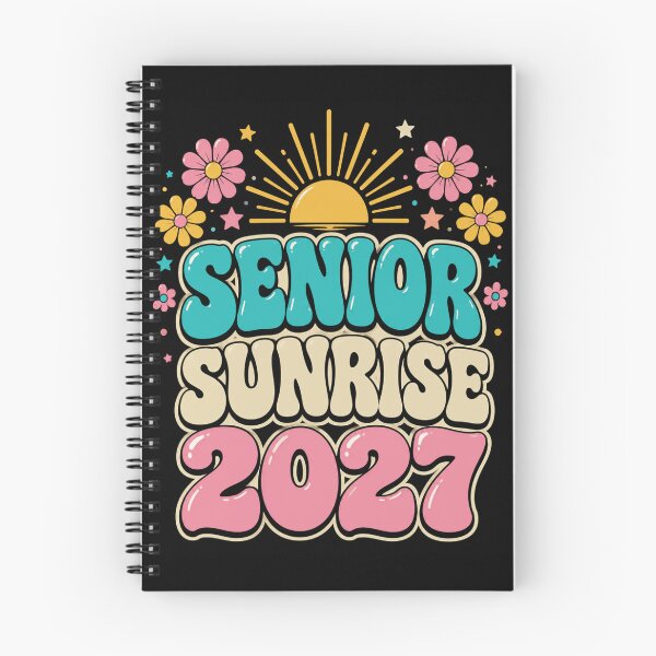 Item preview, senior sunrise 2027 colorful retro floral sunset art designed and sold by ROUX-ART.
