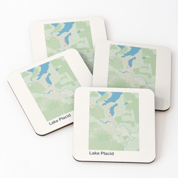 Item preview, Lake Placid Minimalistic Map Art designed and sold by MapsNerd.