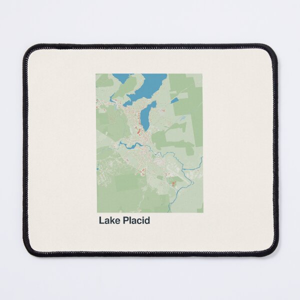 Item preview, Lake Placid Minimalistic Map Art designed and sold by MapsNerd.