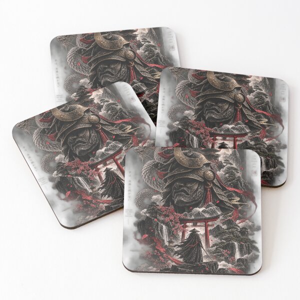 Item preview, Mujō — Oni Samurai Dragon Japanese Dark Fantasy Art designed and sold by anitant.
