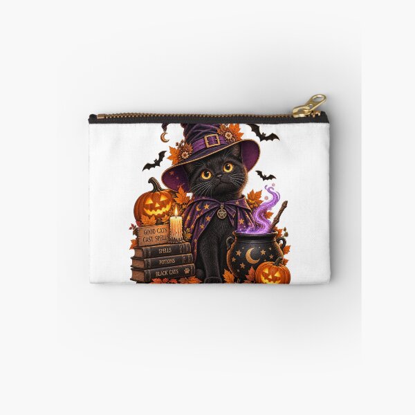 Item preview, Black Cat Witch – Cute Witchy Cat Halloween designed and sold by Nexavri Art.