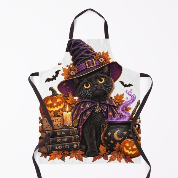 Item preview, Black Cat Witch – Cute Witchy Cat Halloween designed and sold by Nexavri Art.