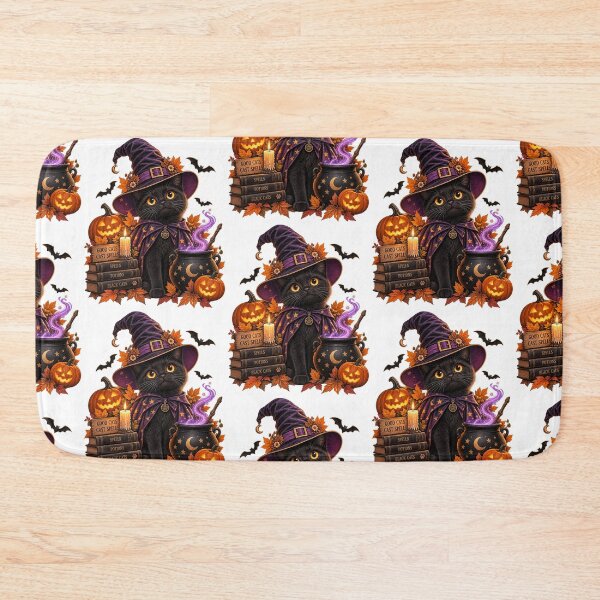 Item preview, Black Cat Witch – Cute Witchy Cat Halloween designed and sold by Nexavri Art.