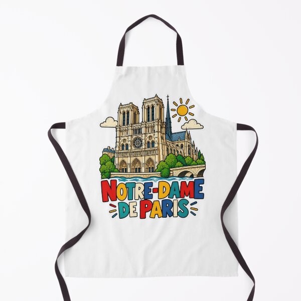 Item preview, Notre-Dame de Paris – Colorful French Gothic Landmark Comic Art designed and sold by Earth Celebration Designs.