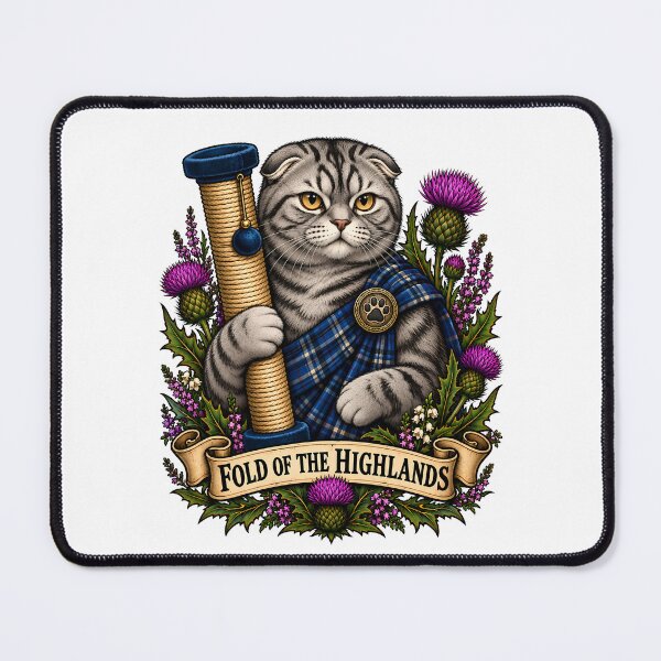 Item preview, Highland Paws Scottish Warrior Cat Traditional Tattoo designed and sold by Old's Cool Cat Studio.