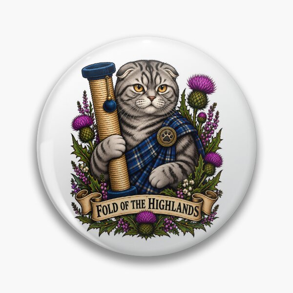 Item preview, Highland Paws Scottish Warrior Cat Traditional Tattoo designed and sold by Old's Cool Cat Studio.