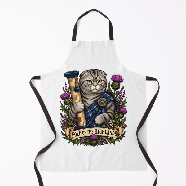 Item preview, Highland Paws Scottish Warrior Cat Traditional Tattoo designed and sold by Old's Cool Cat Studio.
