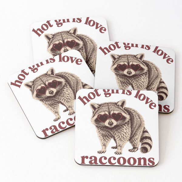 Item preview, raccoon Heart Sunglasses Retro Cute Animal Graphic designed and sold by ROUX-ART.