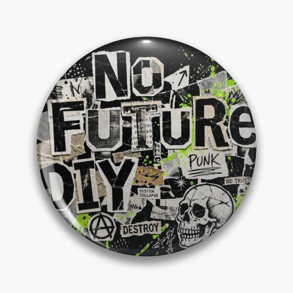 Item preview, No Future DIY Punk Skull designed and sold by Turki & Tres Colores.