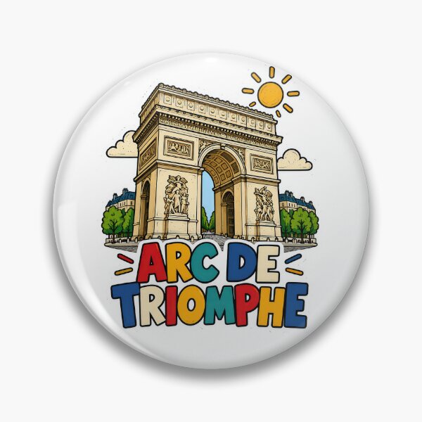 Item preview, Arc de Triomphe Paris – Colorful French Landmark Comic Art designed and sold by Earth Celebration Designs.