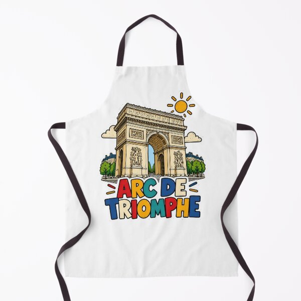 Artikelvorschau, Arc de Triomphe Paris – Colorful French Landmark Comic Art entworfen und verkauft von Earth Celebration Designs.