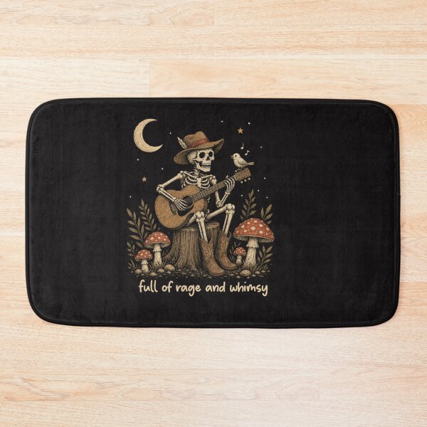 Item preview, Full of Rage and Whinny Funny Skeleton Cowboy Guitar Western designed and sold by Clairenity Studio.