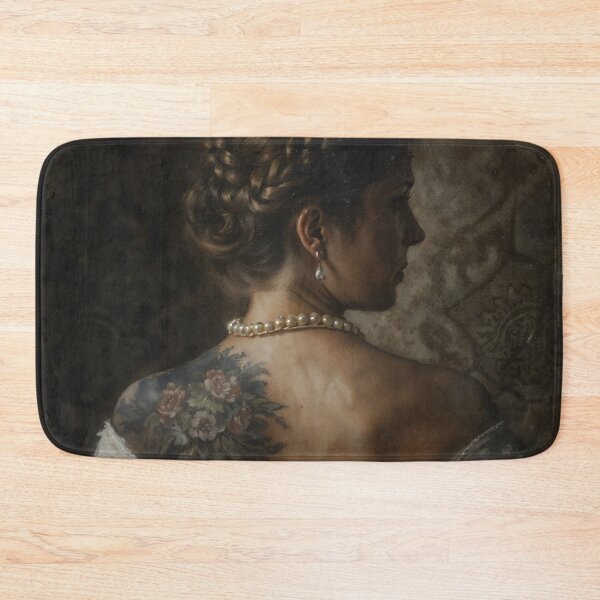 Item preview, Gothic Woman With Back Floral Tattoo Painting designed and sold by DarkHolyQueen.