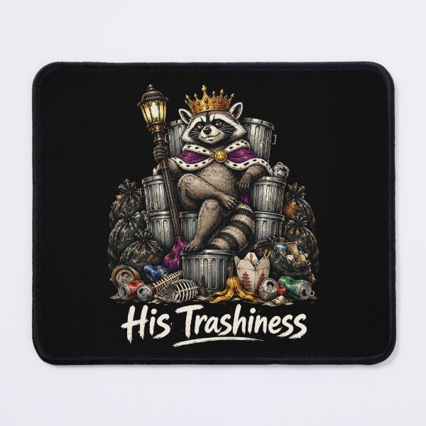 Item preview, Raccoon King Trash Humor Crowned Street Style Art designed and sold by ROUX-ART.