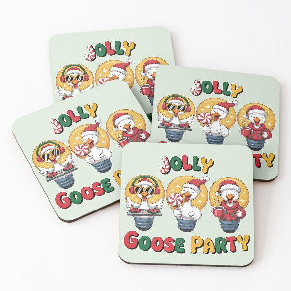 Item preview, Jolly Christmas Goose Party Cartoon with DJ, Candy, and Festive Sweater designed and sold by zozo-shop.