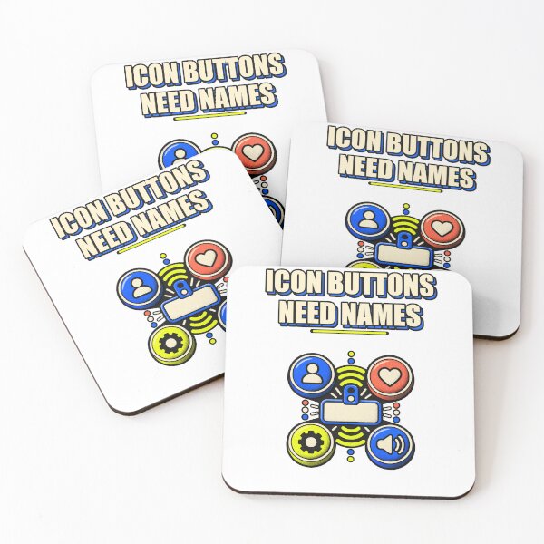 Item preview, Accessible Icon Button Labels designed and sold by Shope Buzz.