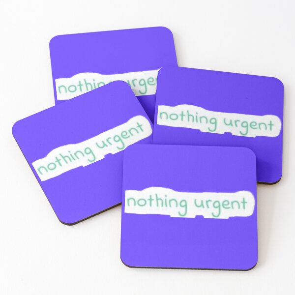Item preview, Nothing Urgent Soft Mint Green Handwritten Quote Sticker designed and sold by Scro-Ciob-Shop.