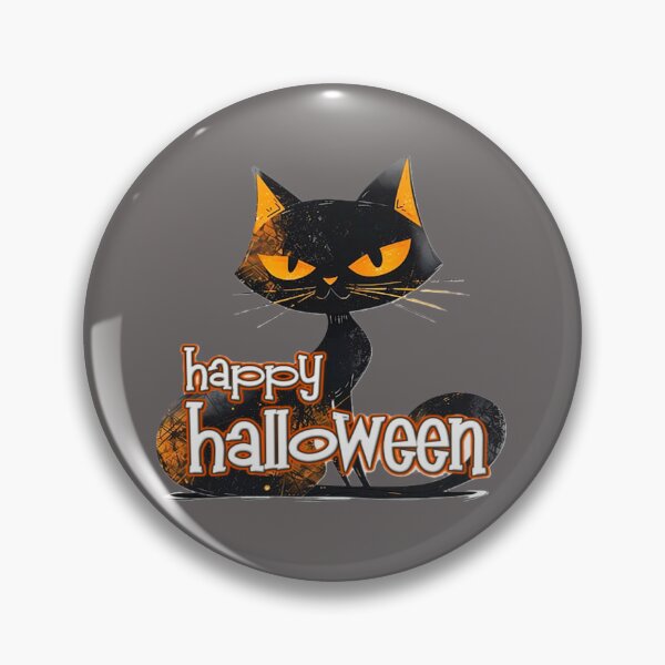 Item preview, happy halloween black orange cat colorful halloween design designed and sold by SmashingDeals.