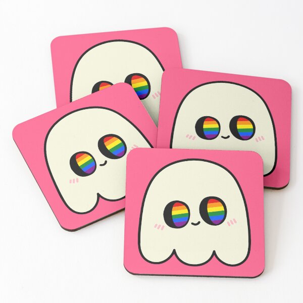 Item preview, All Spirits Welcome – Rainbow LGBTQ Kawaii Ghost designed and sold by Cannaxes Studio.
