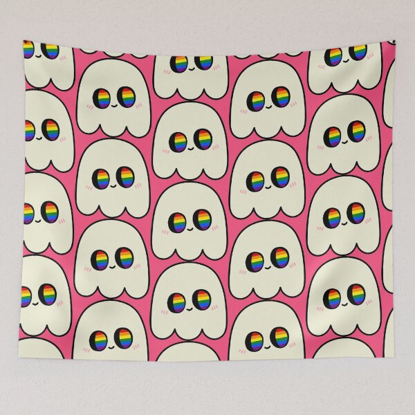 Item preview, All Spirits Welcome – Rainbow LGBTQ Kawaii Ghost designed and sold by Cannaxes Studio.