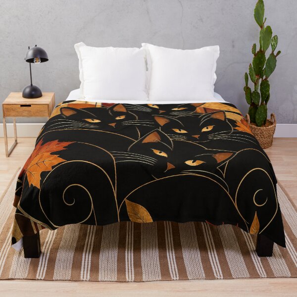 Item preview, The Fourfold Familiar — Abstract Black Cat Art designed and sold by My Redbubble Shop.