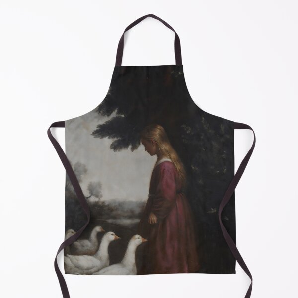 Item preview, Gothic Young Girl With White Geese Painting designed and sold by DarkHolyQueen.