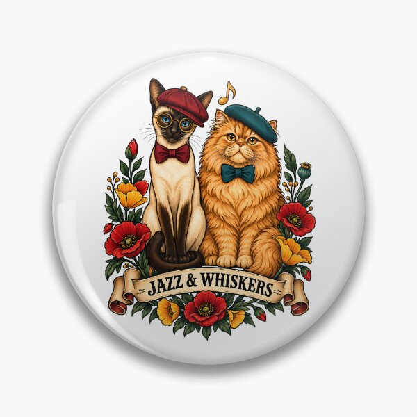 Aperçu de l'œuvre Jazz & Whiskers Tattoo Art créée et vendue par Old's Cool Cat Studio.