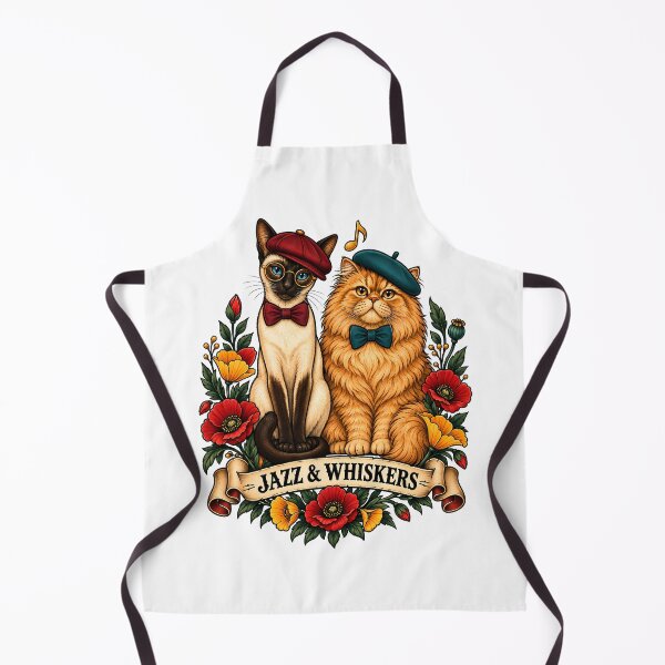 Aperçu de l'œuvre Jazz & Whiskers Tattoo Art créée et vendue par Old's Cool Cat Studio.