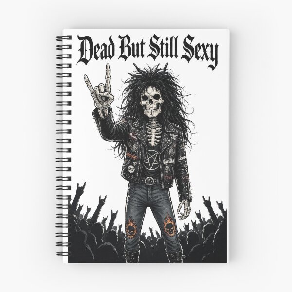 Item preview, Dead But Still Sexy Heavy Metal Skeleton Metalhead Rock designed and sold by digital.stickerperso.com.