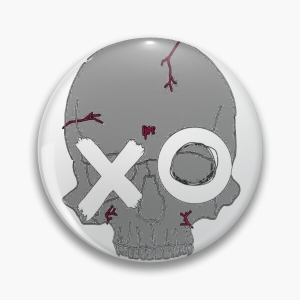Item preview, Minimalist XO Skull with Red Cracks Aesthetic designed and sold by Munib302.
