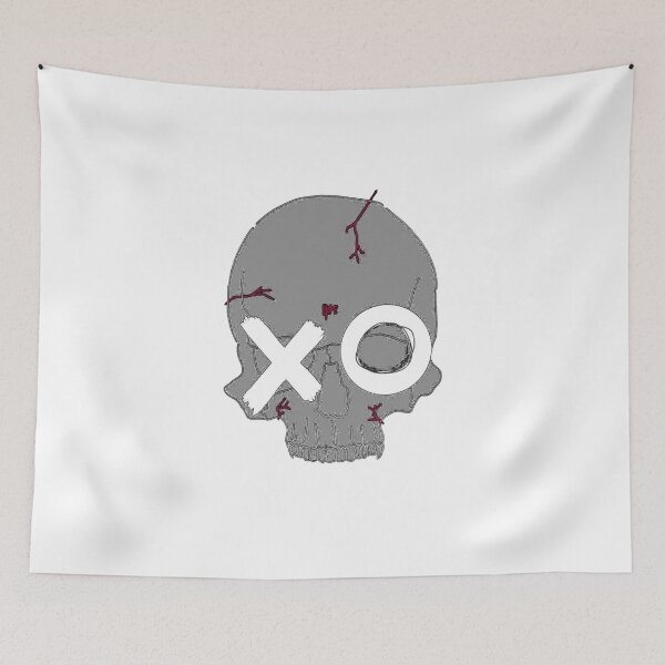 Item preview, Minimalist XO Skull with Red Cracks Aesthetic designed and sold by Munib302.