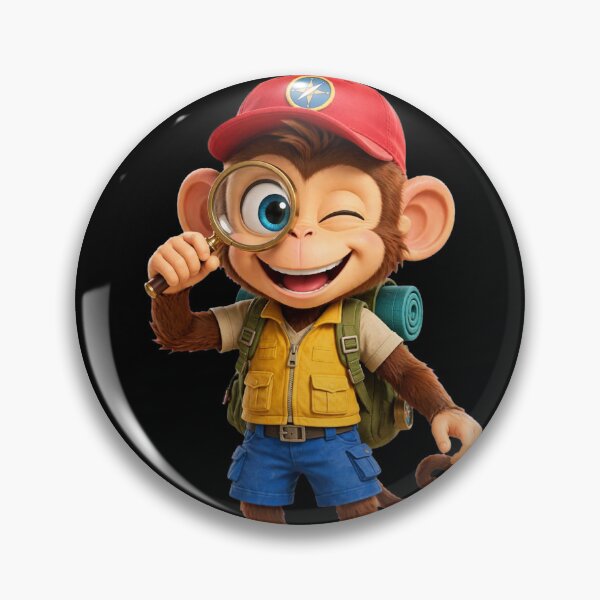 Item preview, Three Colors Monkey Explorer with Magnifying Glass designed and sold by Turki & Tres Colores.