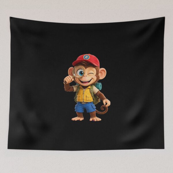 Item preview, Three Colors Monkey Explorer with Magnifying Glass designed and sold by Turki & Tres Colores.