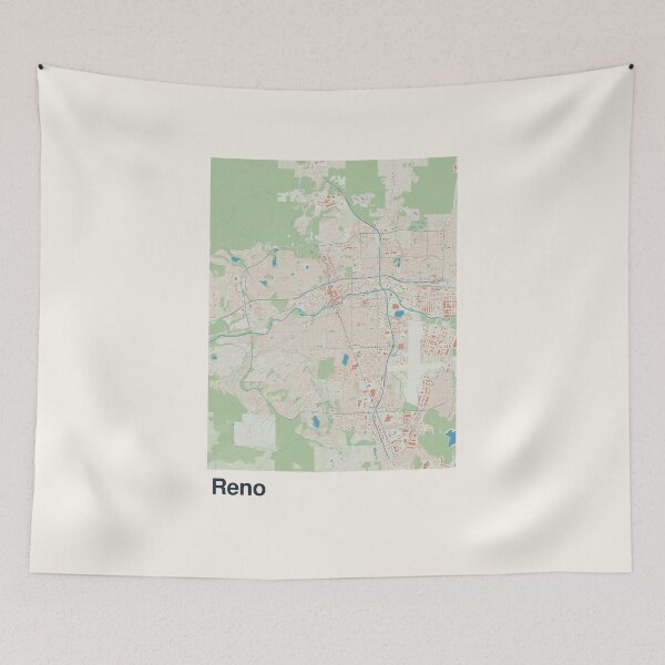 Item preview, Arte de mapas minimalistas de Reno designed and sold by MapsNerd.