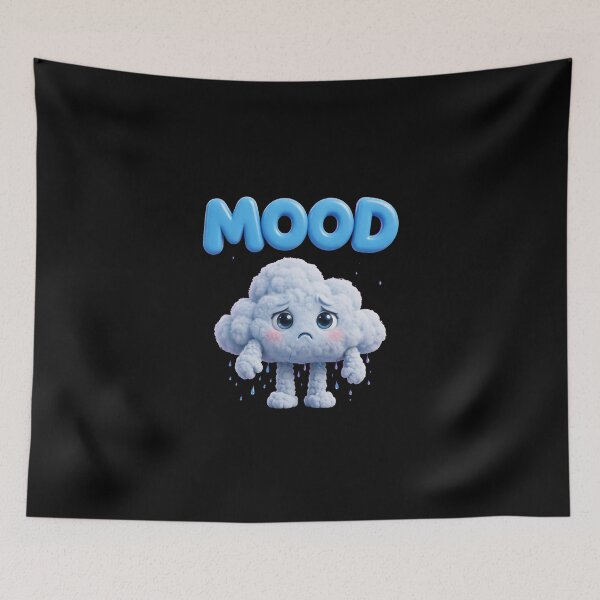 Item preview, Sad Cloud Mood Cute Illustration designed and sold by Turki & Tres Colores.