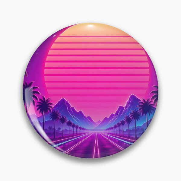 Item preview, Synthwave Neon Highway Retro Sunset Grid designed and sold by Herodestroyer.