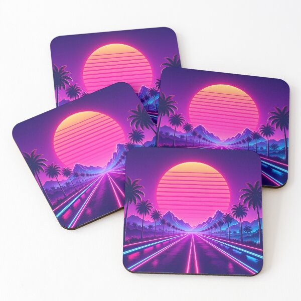 Item preview, Synthwave Neon Highway Retro Sunset Grid designed and sold by Herodestroyer.