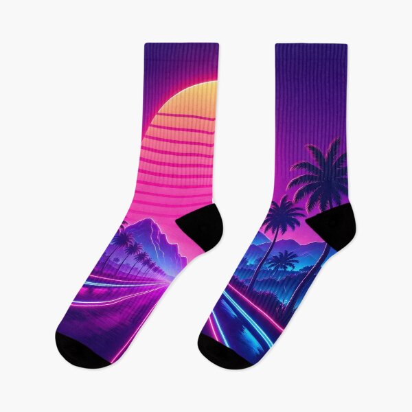 Item preview, Synthwave Neon Highway Retro Sunset Grid designed and sold by Herodestroyer.