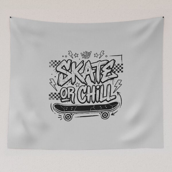 Item preview, Skate or Chill – Retro Graffiti Skateboard Streetwear Design designed and sold by RajDeals.