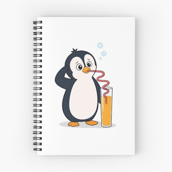 Item preview, Confused Penguin With a Giant Straw | Funny Drink Lover Design designed and sold by Catchy-Couture.
