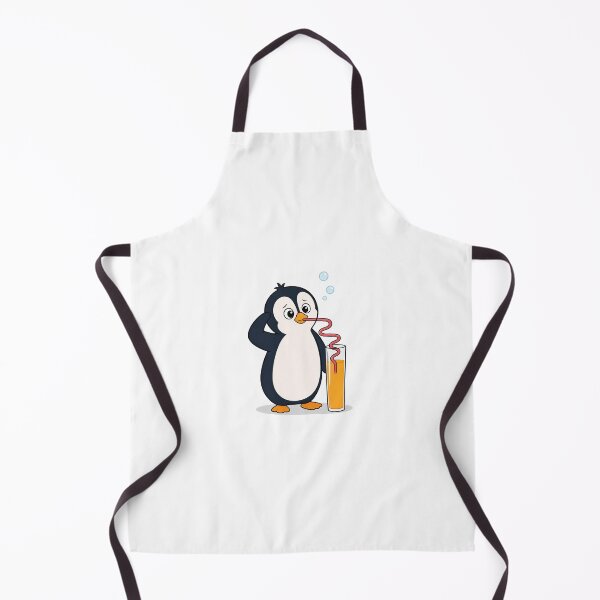 Item preview, Confused Penguin With a Giant Straw | Funny Drink Lover Design designed and sold by Catchy-Couture.