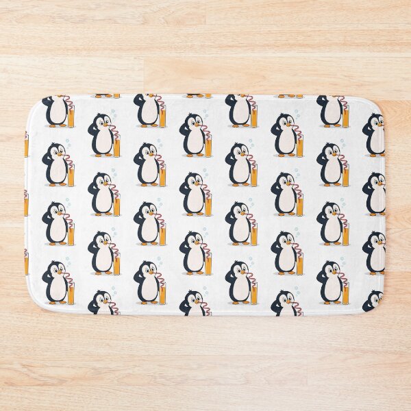 Item preview, Confused Penguin With a Giant Straw | Funny Drink Lover Design designed and sold by Catchy-Couture.