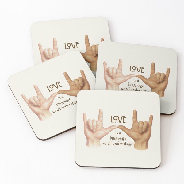 Item preview, Hands Signing I Love You in ASL, Love is a Language We All Understand, No. 3 designed and sold by JoyfulWhimsy.