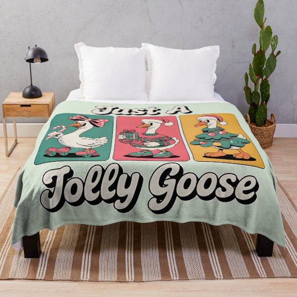 Item preview, Just A Jolly Goose Christmas, Funny Vintage 90s Holiday Triptych designed and sold by zozo-shop.