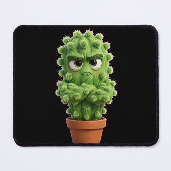 Item preview, Grumpy Cactus Funny Illustration designed and sold by Turki & Tres Colores.