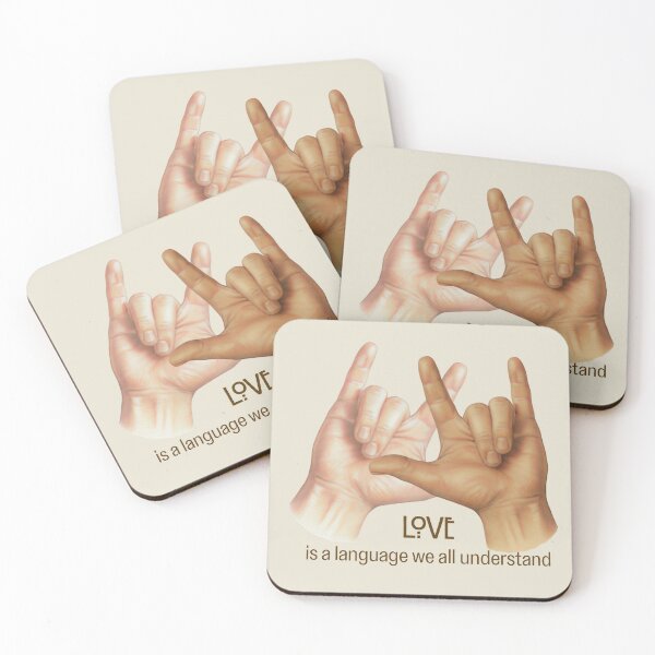 Item preview, Hands Signing I Love You in ASL, Love is a Language We All Understand designed and sold by JoyfulWhimsy.