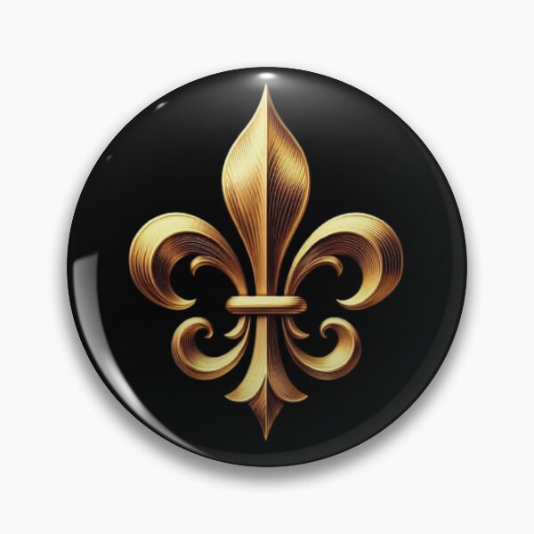 Item preview, Fleur De Lys Gold Royal French Heraldic Emblem designed and sold by ProjectNoah.