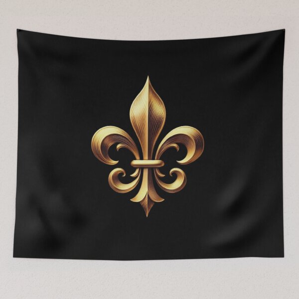 Item preview, Fleur De Lys Gold Royal French Heraldic Emblem designed and sold by ProjectNoah.