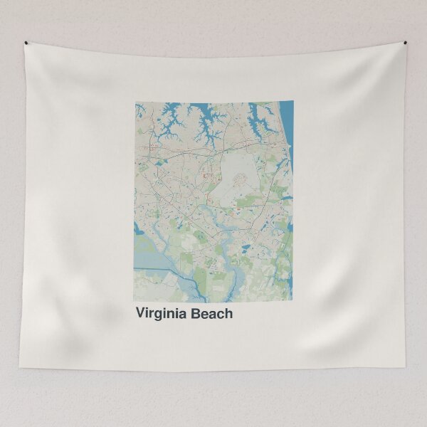 Item preview, Virginia Beach Minimalistic Map Art designed and sold by MapsNerd.