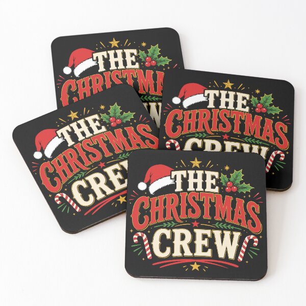 Item preview, The Christmas Crew Vintage Christmas Typography designed and sold by mraihan.